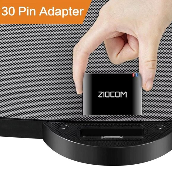 NEW ZIOCOM 30 Pin Bluetooth Adapter Receiver - Bose iPod iPhone SoundDock & More - Picture 6 of 7